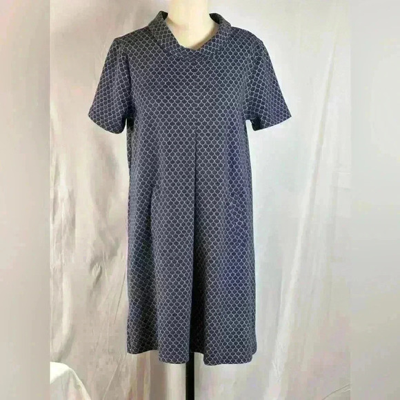 Top it Off Slip on Blue Dress w/front pockets and mermaid design (Size Large) - Picture 2 of 10